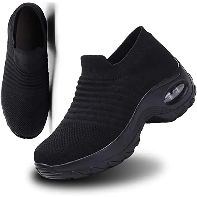 China Fashion Outdoor Walking Sneakers Comfortable Breathable Knitting Casual Shoes Men